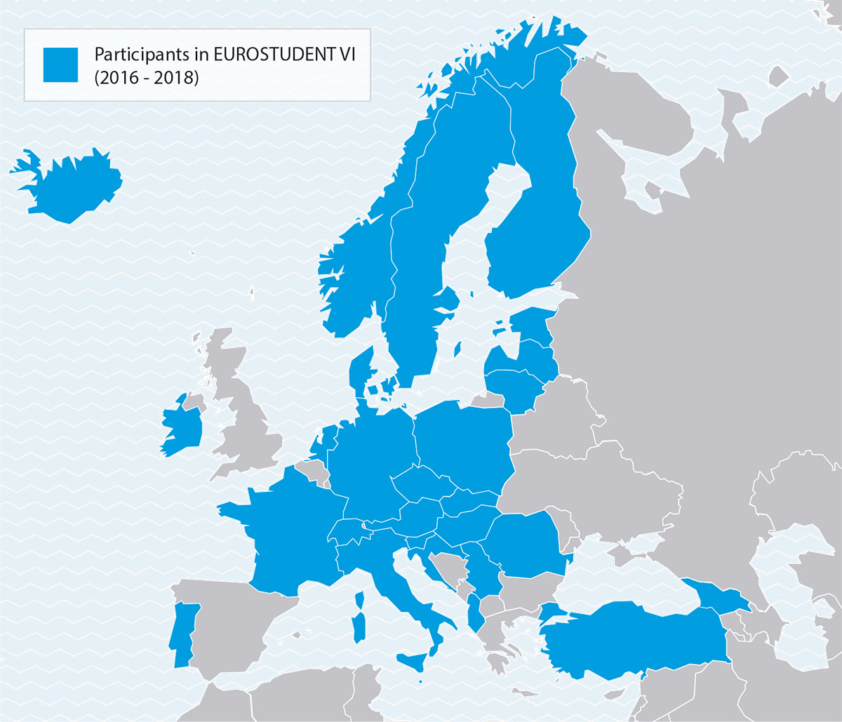 Teilnehmende Lnder an EUROSTUDENT VI