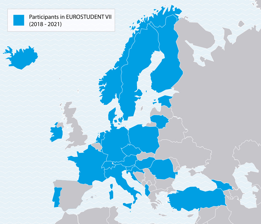 Teilnehmende Lnder an EUROSTUDENT VI